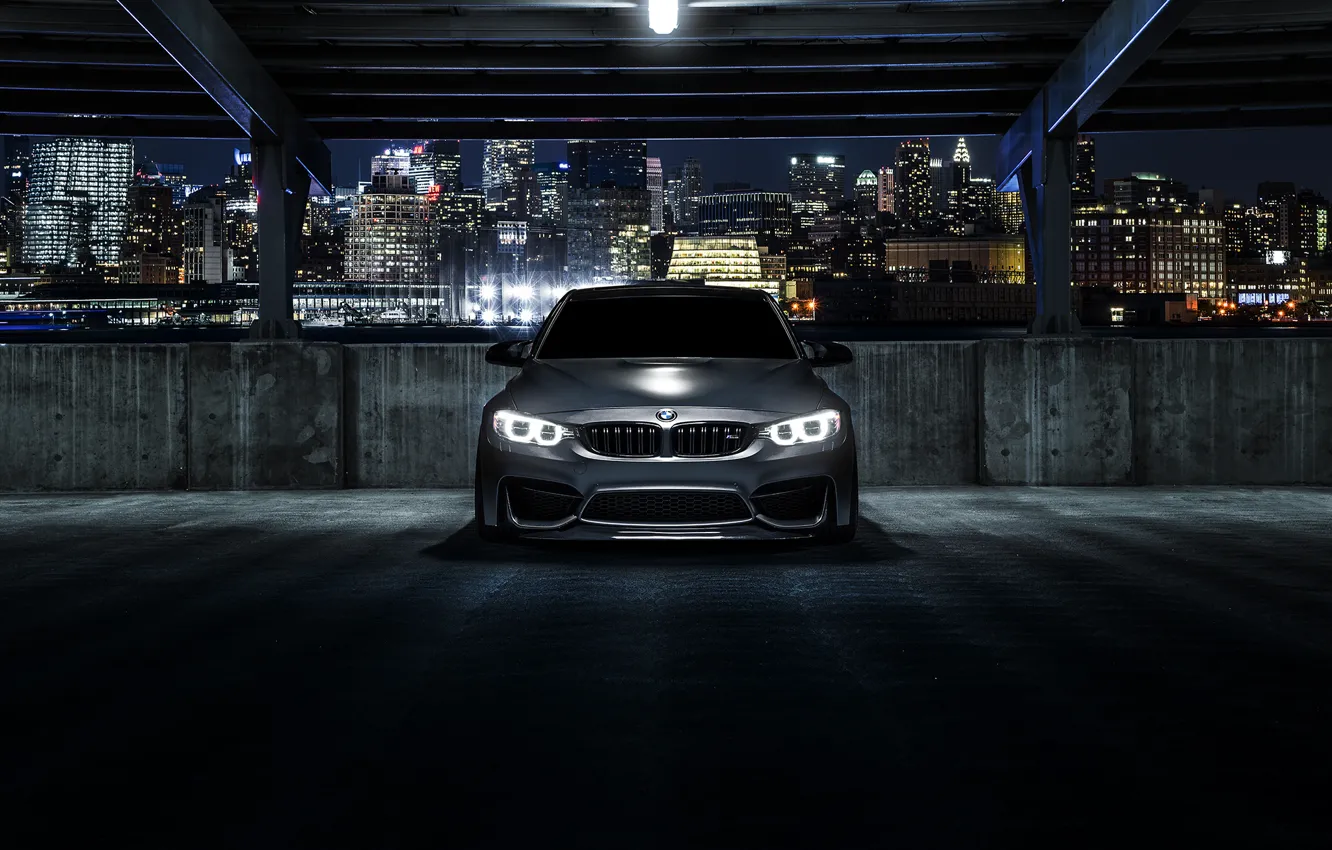 Фото обои BMW, Carbon, Front, Black, Matte, Nigth, F80, Mode