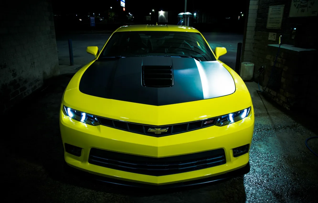 Фото обои Chevrolet, Camaro, Yellow, '2014