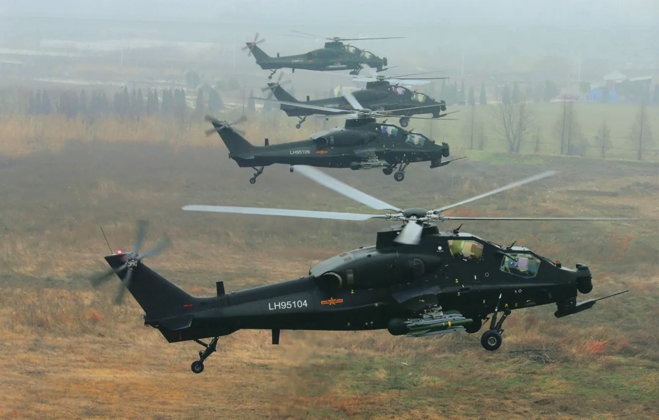Фото обои Вертолёт, Ударный, КНР, CAIC WZ-10, С участием, ОКБ «Камов», Производства