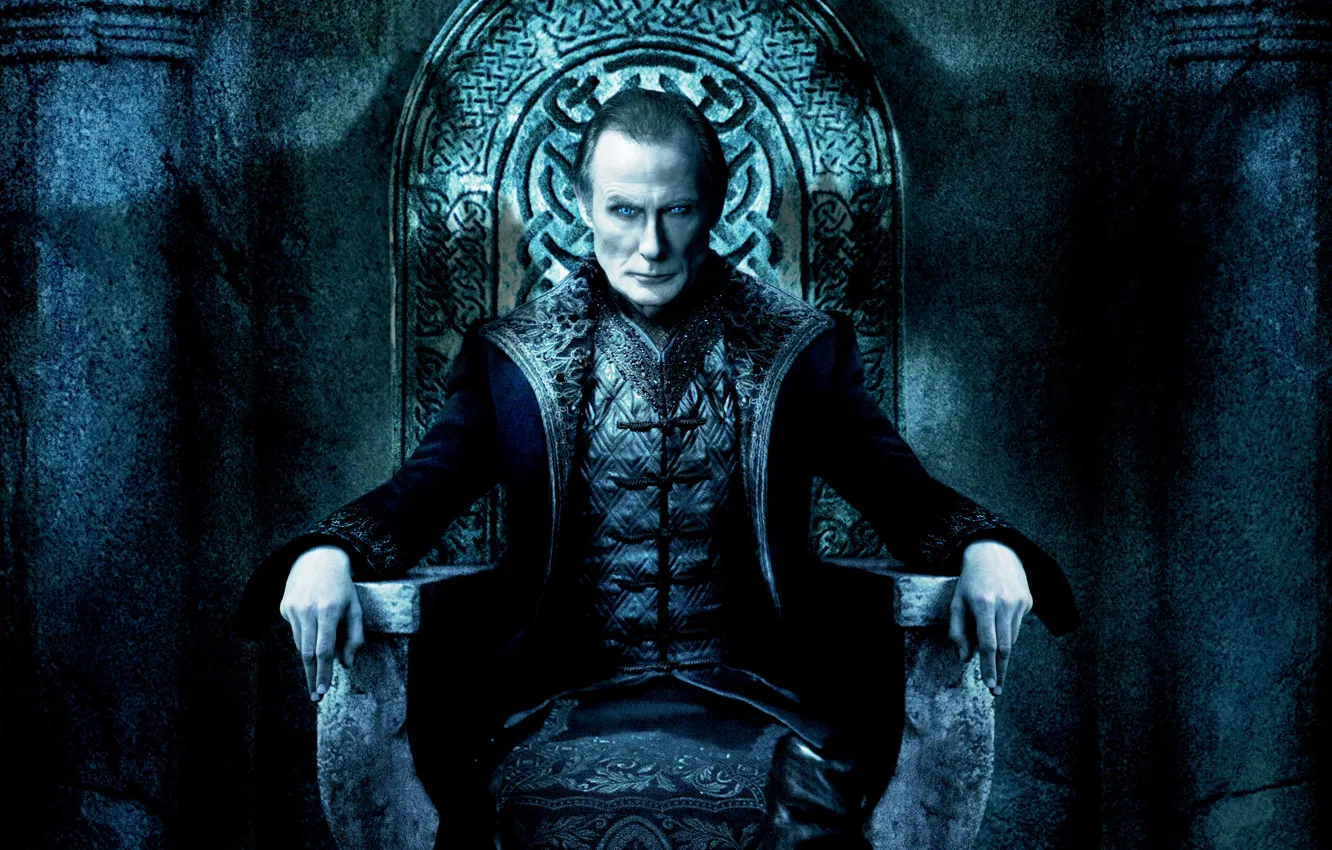 Фото обои вампир, трон, король, Viktor, Билл Найи, Bill Nighy, Underworld: ...