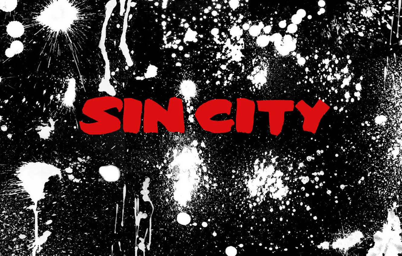 Фото обои белый, красный, абстракция, краски, черный, Sin City