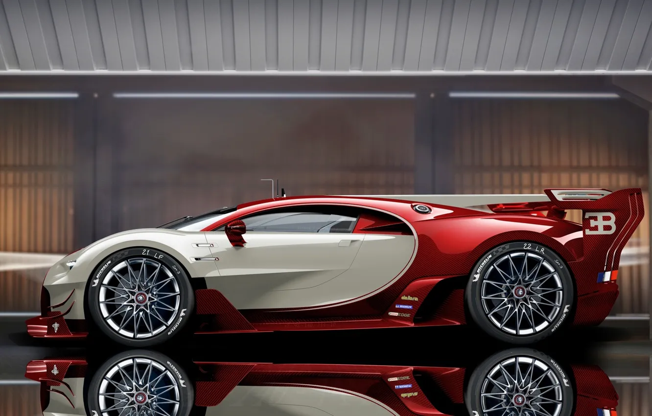 Фото обои отражение, Bugatti, Veyron, Bugatti Veyron, гиперкар, sports car, Bugatti Veyron EB 16.4