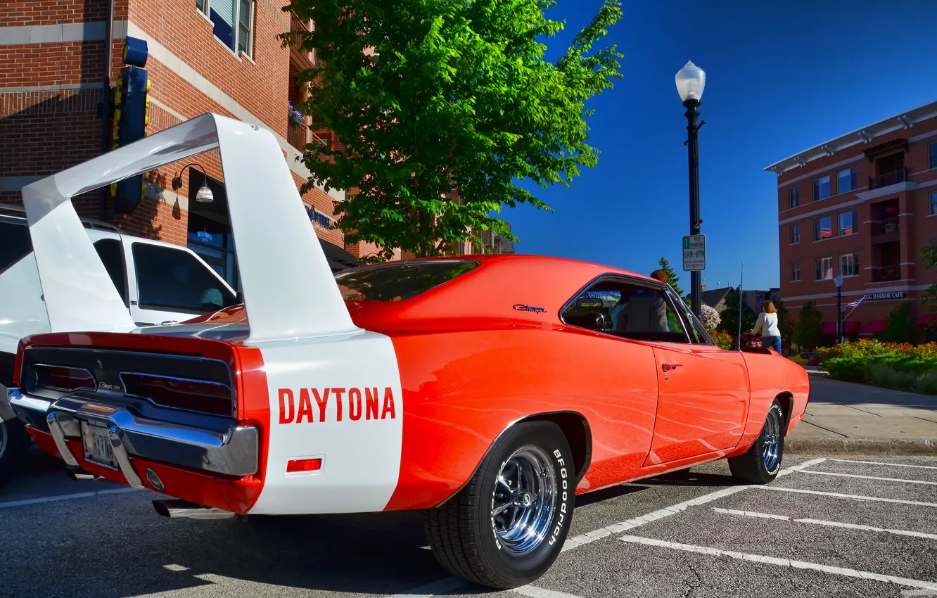 Фото обои Додж, Muscle, 1969, Dodge, Car, Charger, Чарджер, Daytona, Дайтона