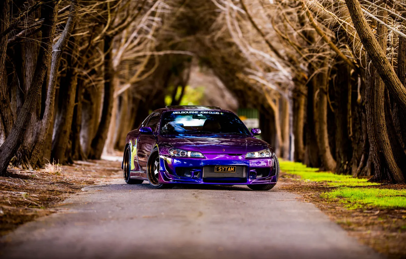 Фото обои цвет, nissan, silvia, s15, 200sx, vehicle, Midnight purple III