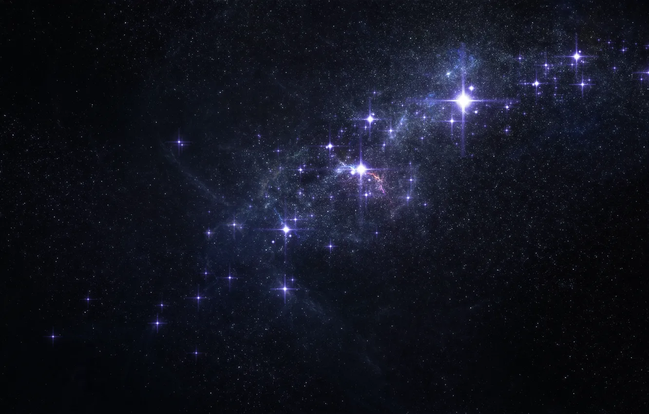 Фото обои космос, звезды, свечение, созвездие, nebula