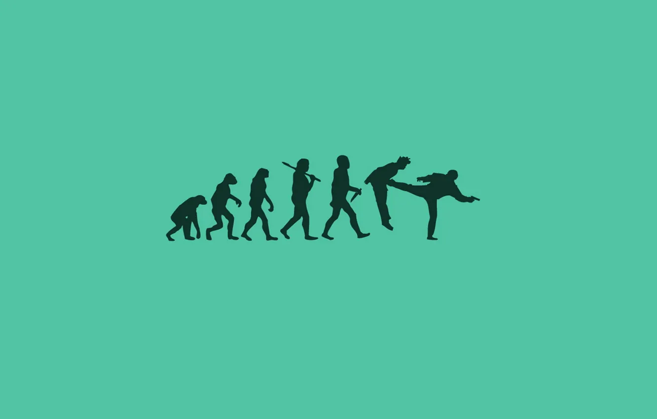 Фото обои человек, обезьяна, эволюция, СТОП