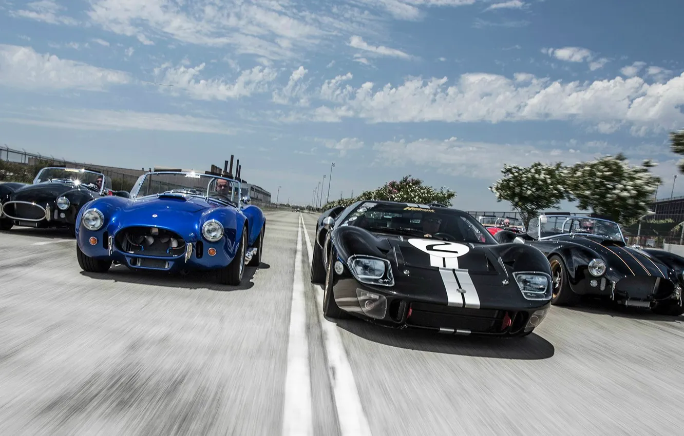 Фото обои Ford, Shelby, and, Cobra, 427, '1965, '2008