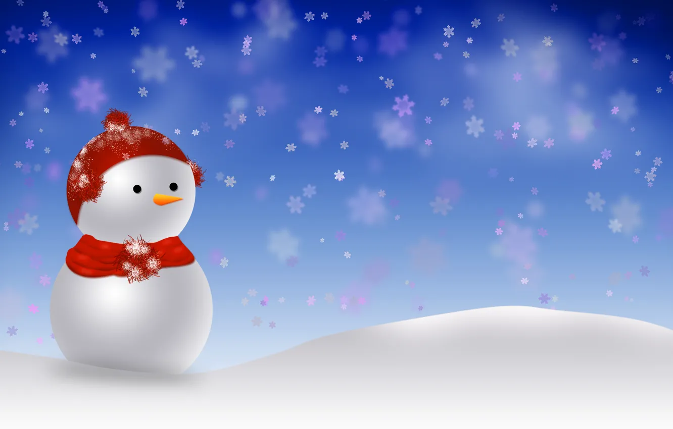 Фото обои снег, праздник, новый год, снеговик, декорации, happy new year, snowman, christmas decoration, новогодние обои, christmas …