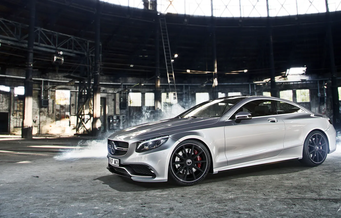 Фото обои Mercedes-Benz, Car, AMG, Coupe, Smoke, Class, Premium, S63