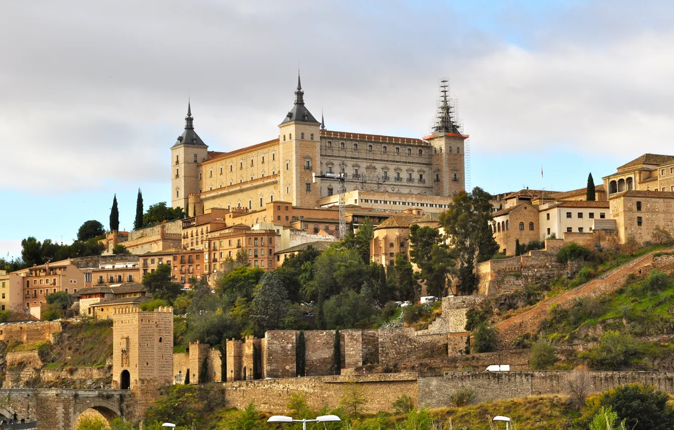 Фото обои замок, Испания, Spain, Castles, Alcazar Toledo