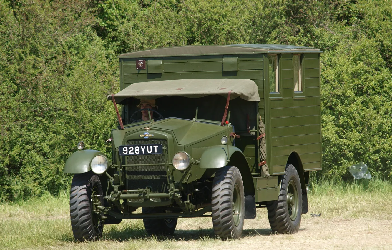 Фото обои автомобиль, военный, британский, грузовой, WW2, Morris Commercial Truck