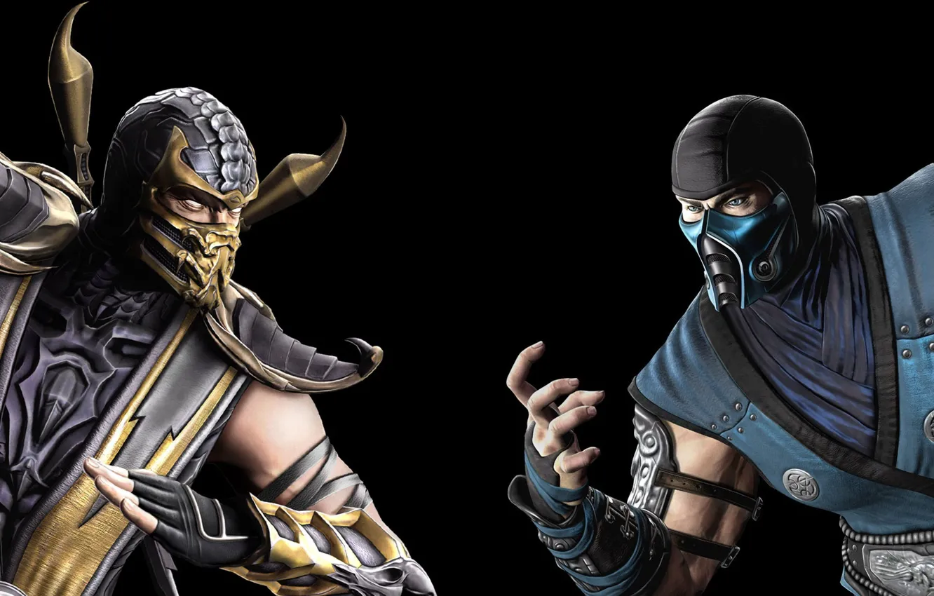 Обои маски Scorpion Sub Zero MK9 картинки на рабочий стол. 