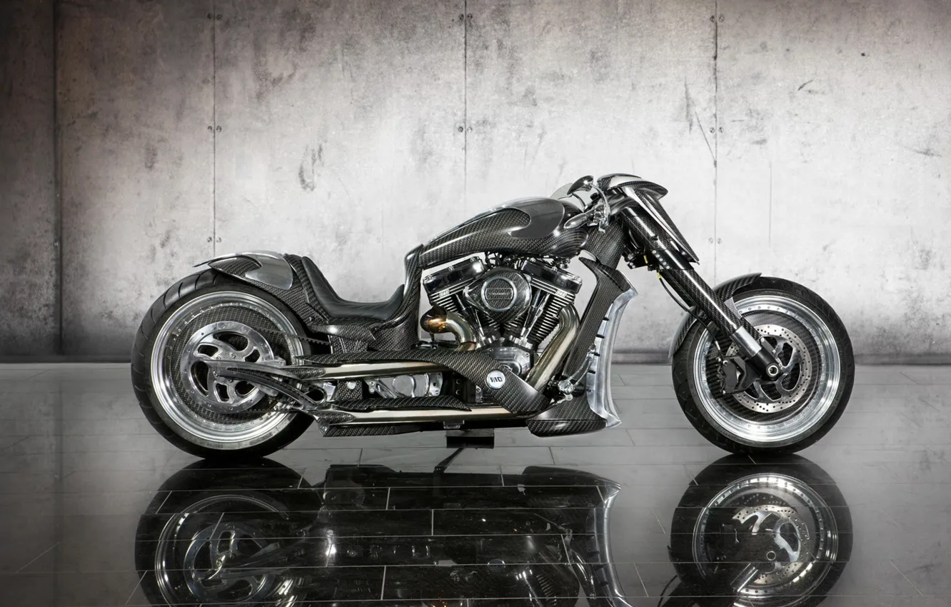 Фото обои серый, мотоцикл, байк, карбон, 2011, кастом, Bike, зеркальная плитка, Mansory Zapico Custom Bike
