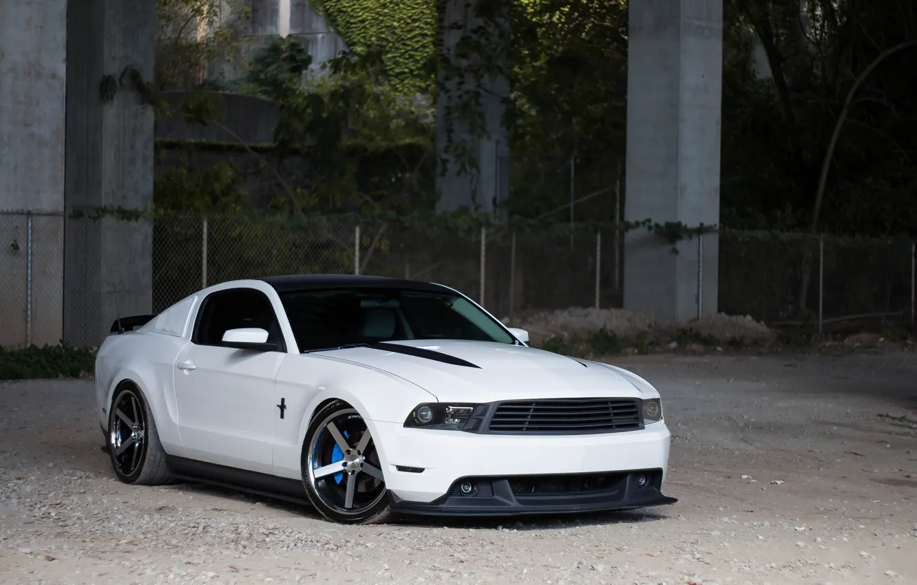 Фото обои Mustang, Ford, White