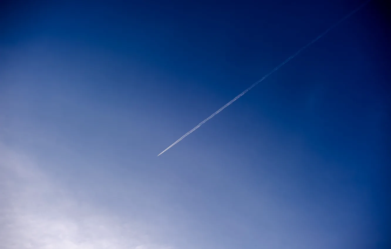 Фото обои небо, минимализм, самолёт