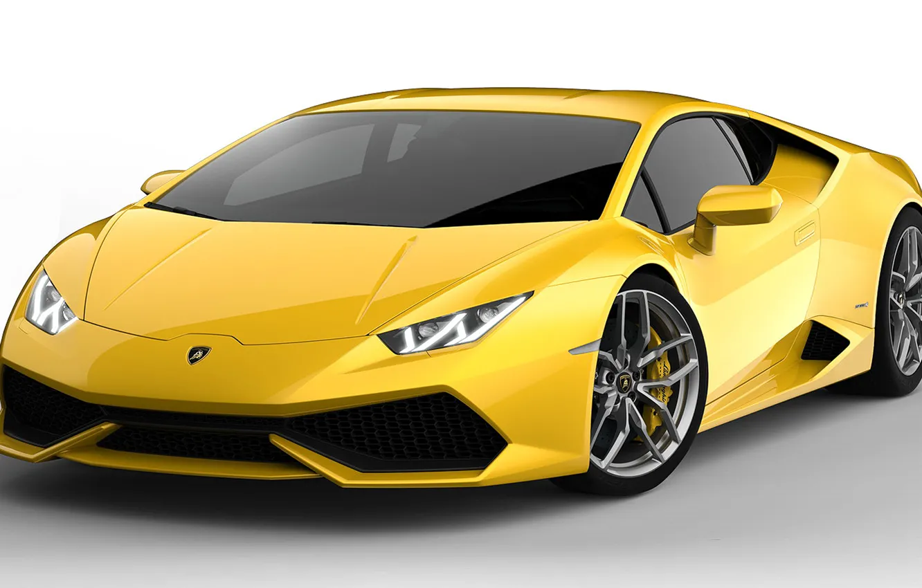Фото обои Желтый, Lamborghini, Ламборджини, Суперкар, Yellow, Supercar, LP 610-4, Уракан, Huracan
