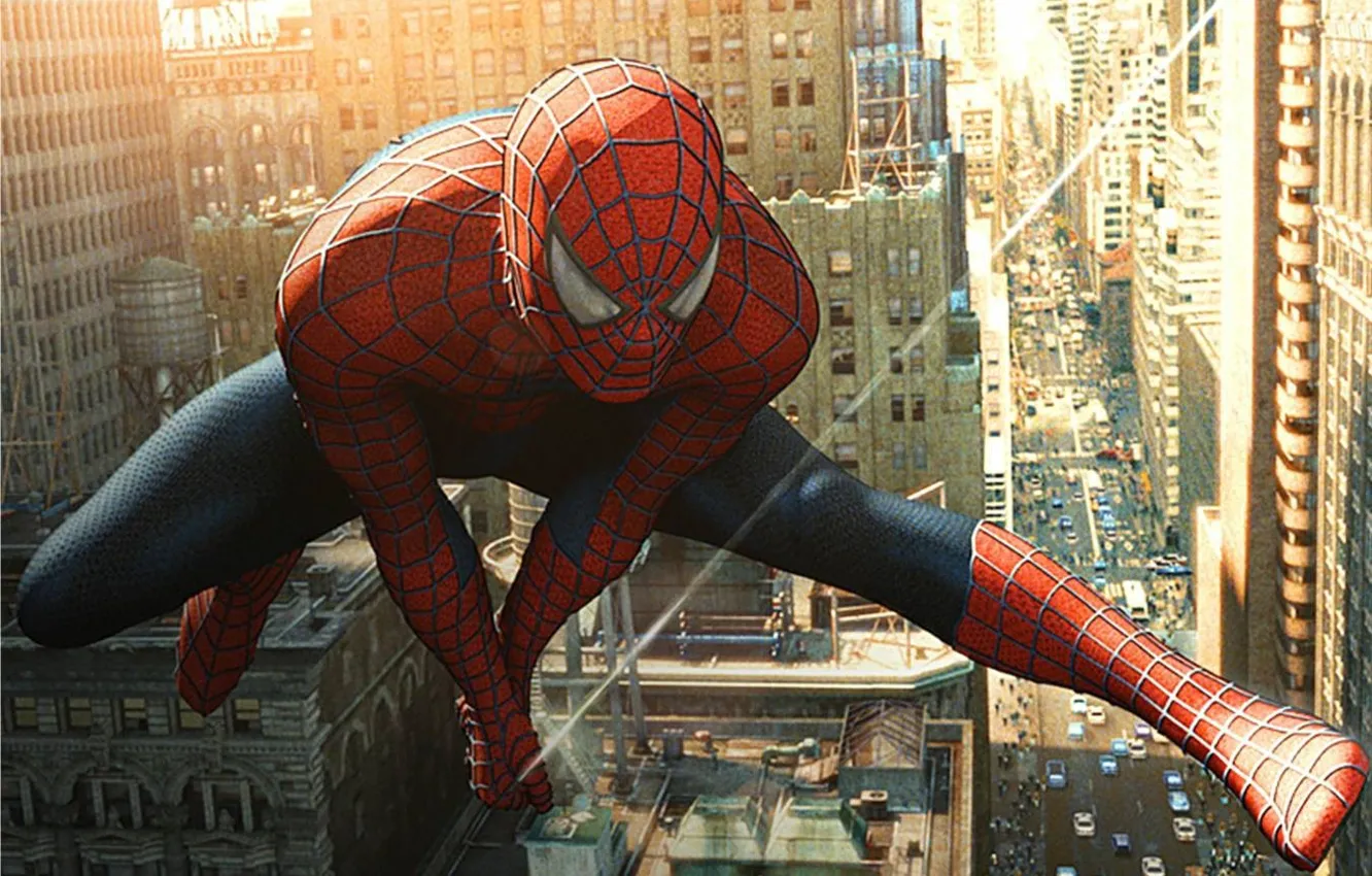 Фото обои прыжок, фильм, человек-паук, спайдермен, spider-man. 