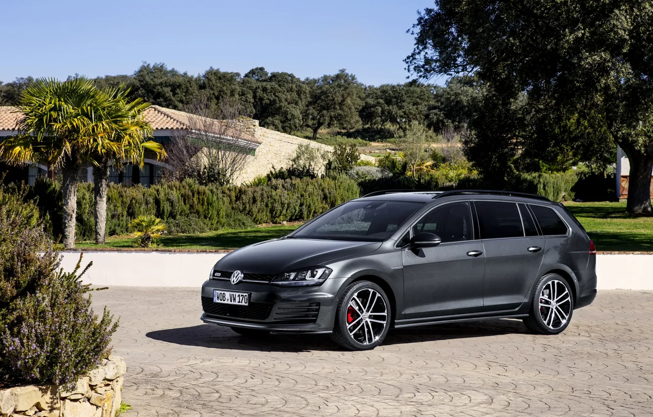 Фото обои Volkswagen, гольф, Golf, фольксваген, универсал, Typ 5G, GTD, 2015, Variant