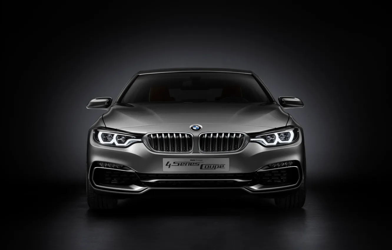 Фото обои Concept, BMW, Car, Coupe, 2013, Silver, 4 Series, BMW 4 Series Coupe Concept 2013, Front …
