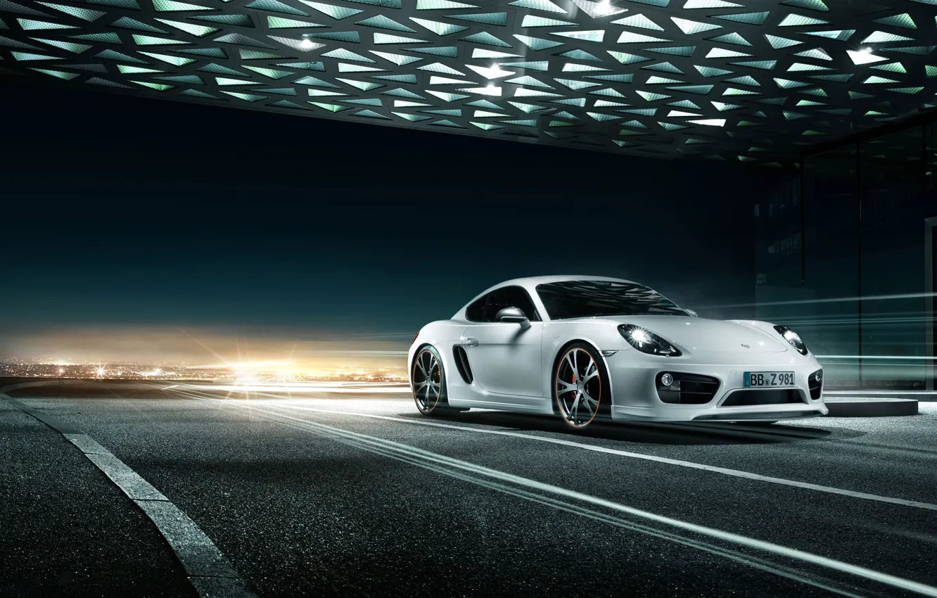 Фото обои Porsche, 2013, TechArt, Cayman S