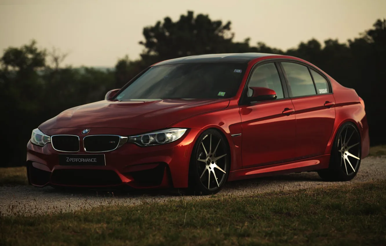Фото обои BMW, RED, F80, z-performance