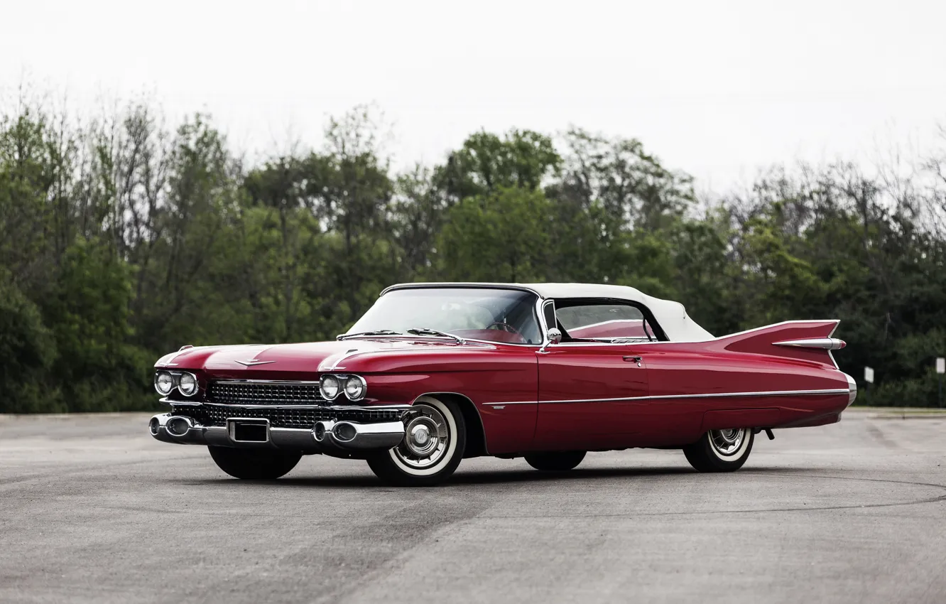 Фото обои Cadillac, кадиллак, Convertible, 1959, Sixty-Two